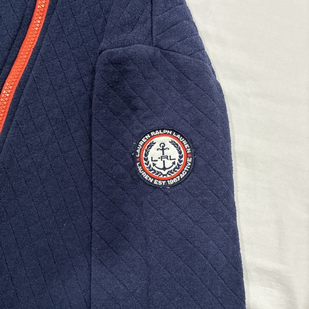Womens Lauren Ralph Lauren Active‎ Jacket Size Small Blue/Orange Hooded Quilted - Picture 10 of 16
